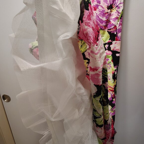 pink floral british tea garden bow-tie sleeveless sundress - Picture 3 of 7